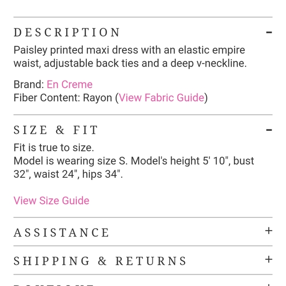 NWT En Creme Boho Flowy Paisley Print Maxi Dress With Spaghetti Straps - Picture 15 of 16